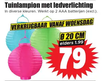 Dirk Tuinlampion met ledverlichting aanbieding