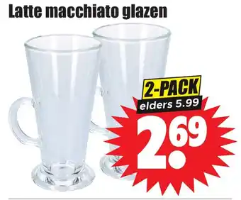 Dirk Latte macchiato glazen aanbieding