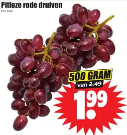 Dirk Pitloze rode druiven aanbieding