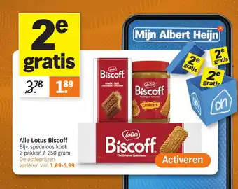 Albert Heijn Alle Lotus Biscoff aanbieding