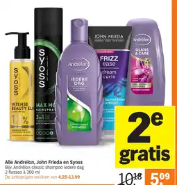 Albert Heijn Alle Andrélon, John Frieda en Syoss aanbieding