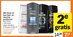 Albert Heijn Alle Dove en Axe bad en douche producten aanbieding