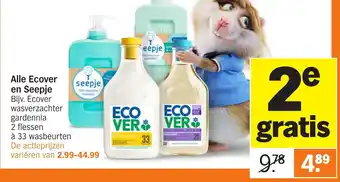 Albert Heijn Alle Ecover en Seepje aanbieding