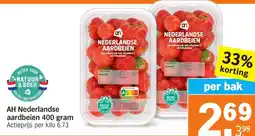 Albert Heijn AH Nederlandse aardbeien aanbieding