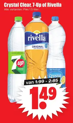 Dirk Crystal Clear, 7 Up of Rivella aanbieding