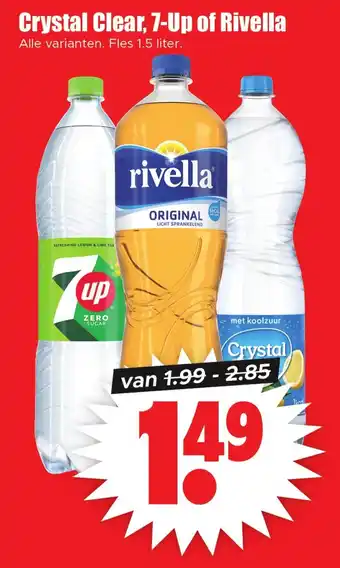 Dirk Crystal Clear, 7 Up of Rivella aanbieding