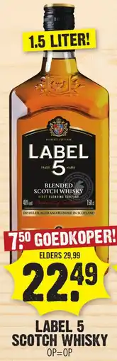Dirk Label 5 scotch whisky aanbieding