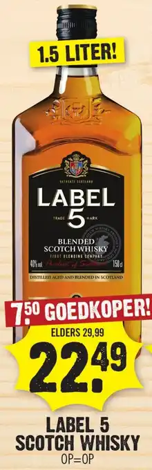 Dirk Label 5 scotch whisky aanbieding