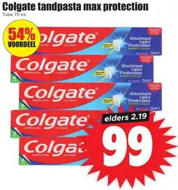 Dirk Colgate tandpasta max protection aanbieding