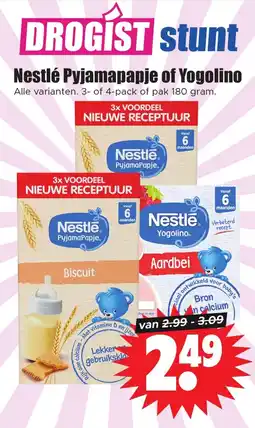 Dirk Nestlé Pyjamapapje of Yogolino aanbieding