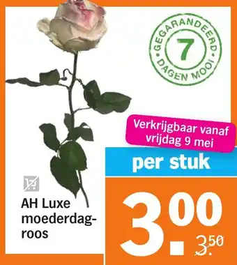 Albert Heijn AH Luxe moederdag roos aanbieding