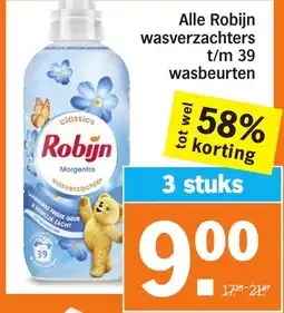 Albert Heijn Alle Robijn wasverzachters aanbieding