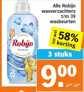Albert Heijn Alle Robijn wasverzachters aanbieding