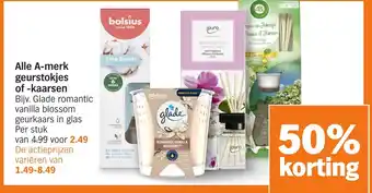 Albert Heijn Alle A-merk geurstokjes of kaarsen aanbieding