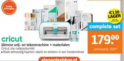 Albert Heijn cricut Slimme snij en tekenmachine + materialen aanbieding