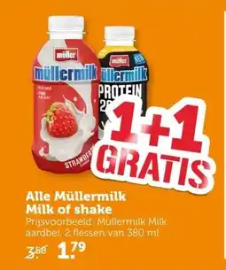 Coop Alle Müllermilk Milk of shake aanbieding