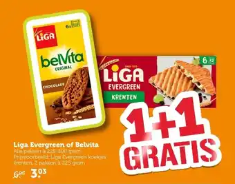 Coop Liga Evergreen of Belvita aanbieding