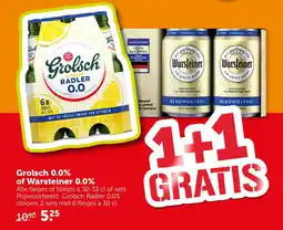 Coop Grolsch 0.0% of Warsteiner 0.0% aanbieding