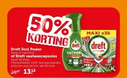 Coop Dreft 3in1 Power of Dreft vaatwascapsules aanbieding