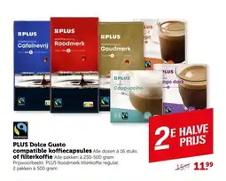Coop PLUS Dolce Gusto compatible koffiecapsules of filterkoffie aanbieding