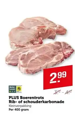 Coop PLUS Boerentrots Rib of schouderkarbonade aanbieding