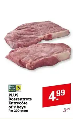 Coop PLUS Boerentrots Entrecôte of ribeye aanbieding