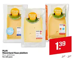 Coop PLUS Klaverland Kaas plakken aanbieding