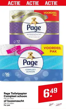 Coop Page Toiletpapier Compleet schoon of kussenzacht aanbieding