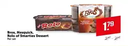 Coop Bros, Nesquick, Rolo of Smarties Dessert aanbieding