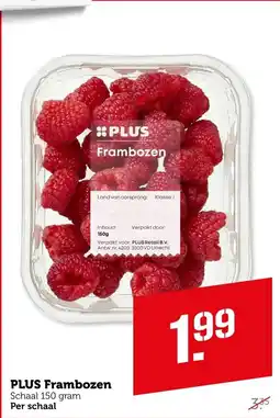 Coop PLUS Frambozen aanbieding