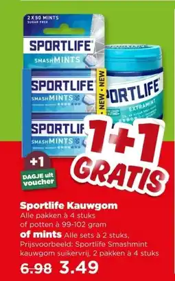 PLUS Sportlife Kauwgom aanbieding