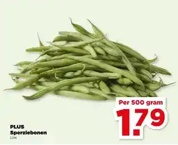 PLUS PLUS Sperziebonen aanbieding