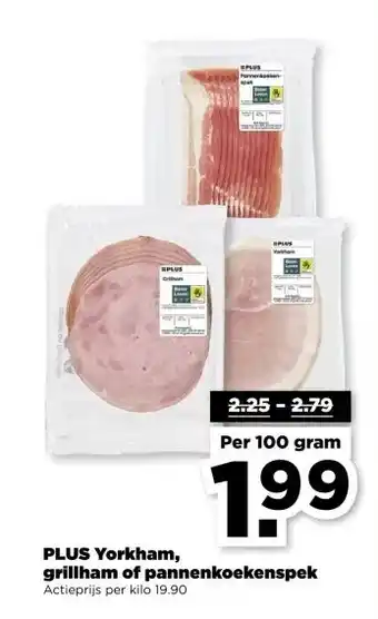 PLUS PLUS Yorkham, grillham of pannenkoekenspek aanbieding