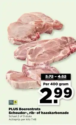 PLUS PLUS Boerentrots Schouder-, rib- of haaskarbonade aanbieding