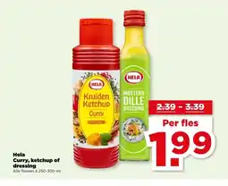 PLUS Hela Curry, ketchup of dressing aanbieding