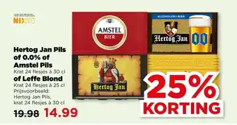 PLUS Hertog Jan Pils of 0.0% of Amstel Pils aanbieding