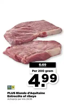 PLUS PLUS Blonde d'Aquitaine Entrecôte of ribeye aanbieding