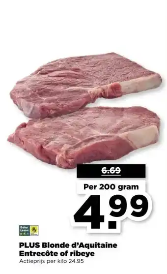 PLUS PLUS Blonde d'Aquitaine Entrecôte of ribeye aanbieding