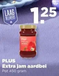 PLUS PLUS Extra jam aardbei aanbieding
