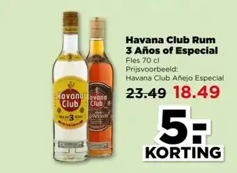 PLUS Havana Club Rum 3 Años of Especial aanbieding