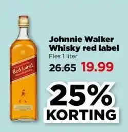 PLUS Johnnie Walker Whisky red label aanbieding