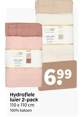 Wibra Hydrofiele luier 2 pack aanbieding
