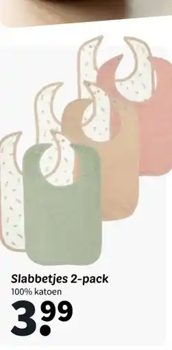 Wibra Slabbetjes 2-pack aanbieding