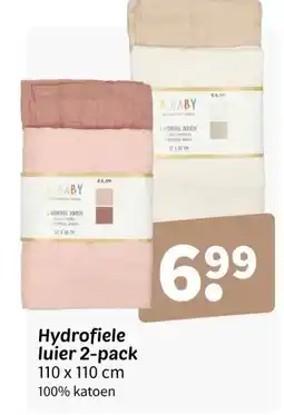 Wibra Hydrofiele luier 2-pack aanbieding