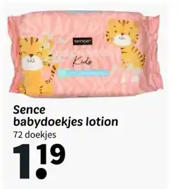 Wibra Sence babydoekjes lotion 72 doekjes aanbieding
