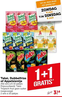 Coop Taksi, Dubbelfriss of Appelsientje aanbieding