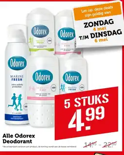 Coop Alle Odorex Deodorant aanbieding