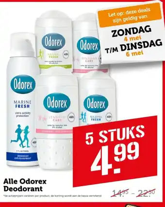 Coop Alle Odorex Deodorant aanbieding