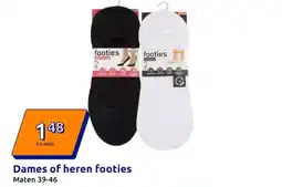 Action Dames of heren footies aanbieding