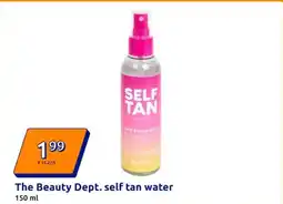 Action The Beauty Dept. self tan water aanbieding